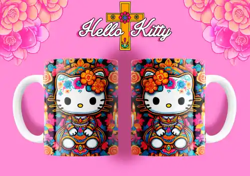 vectores plantilas HELLO KITTY,HALLOWEEN,DÍA DE MUERTOS,FESTEJO,